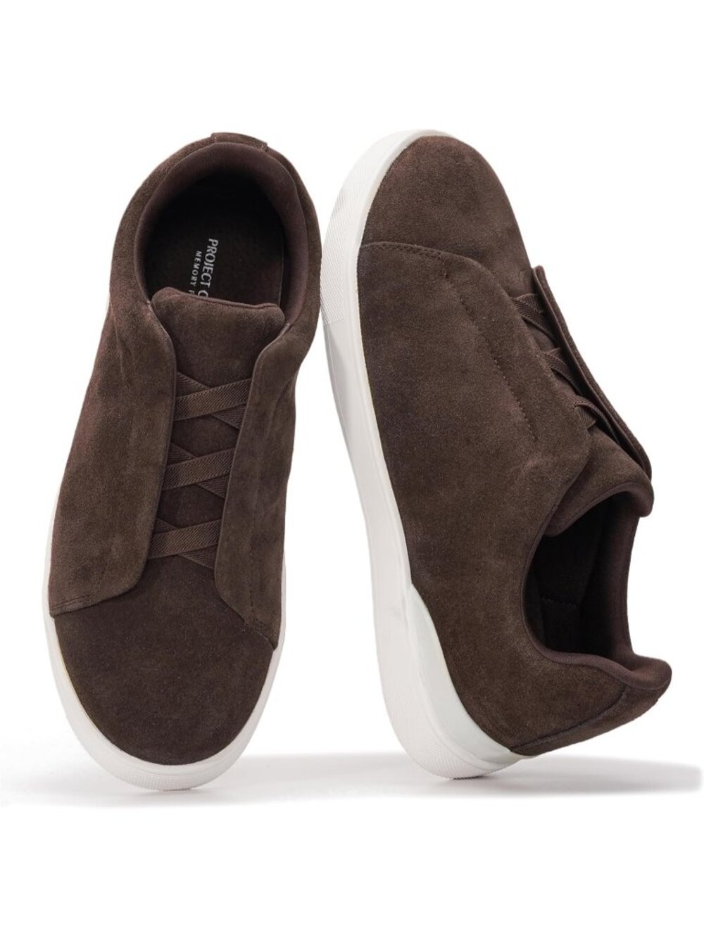Men's Brown Rubber Memory Foam Insole Lightweight Stylish Everyday Sneakers